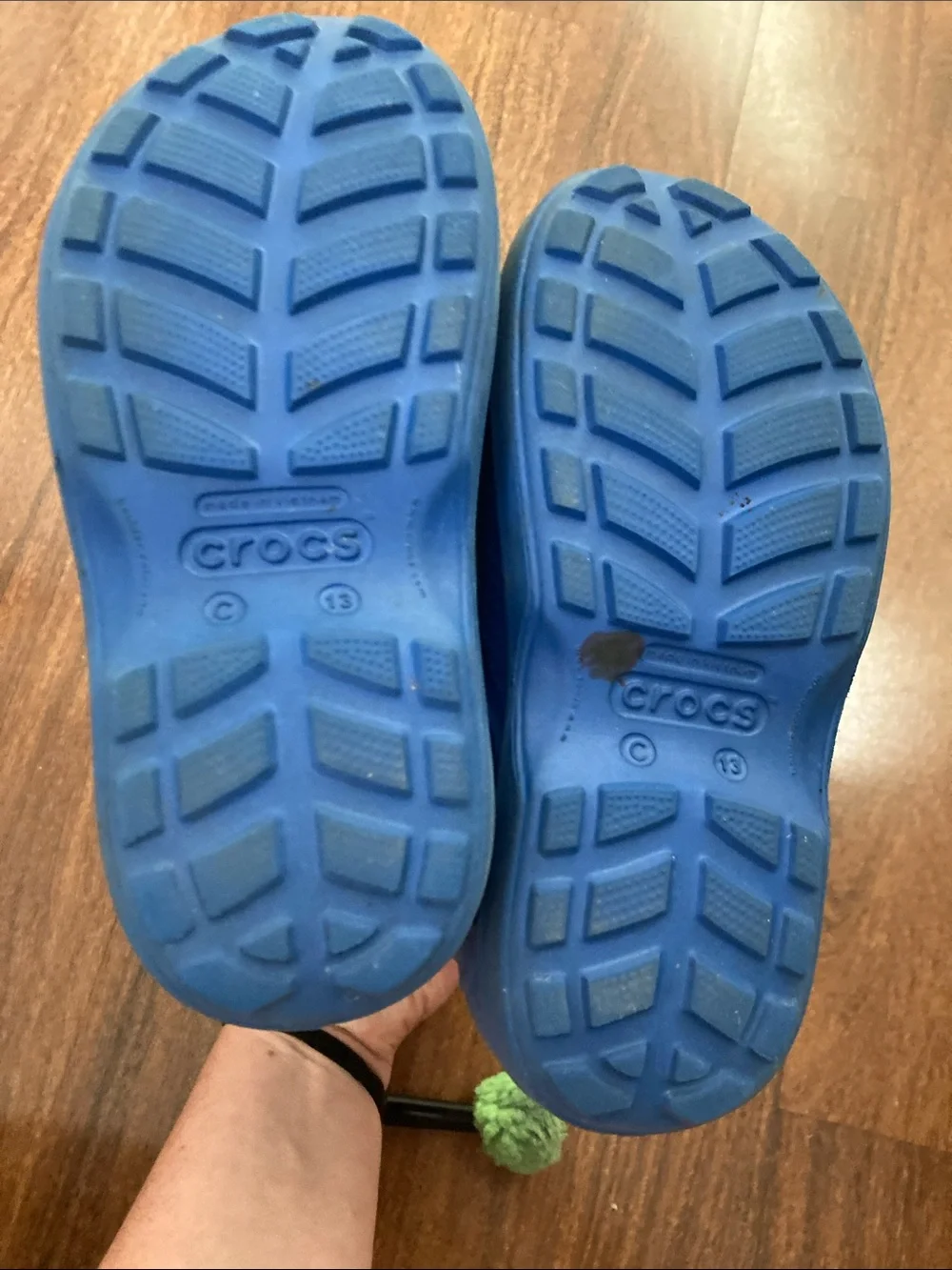CROCS Kids Blue Pull Rain Boots Sz 13